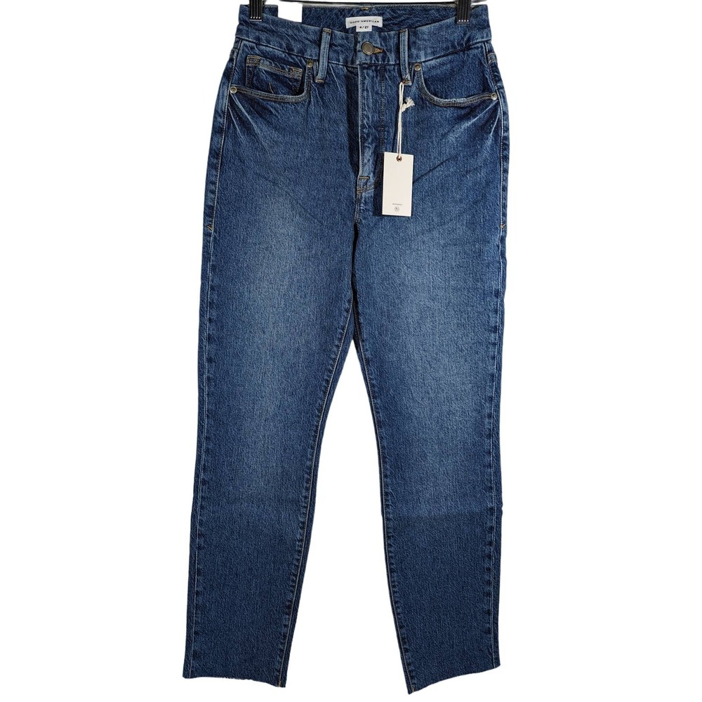 Good American Good‎ Classic Raw Hem Jeans 4/27 NWT